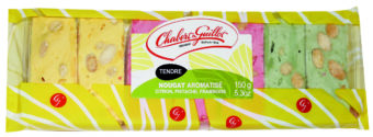 Assortiment Nougats tendres Citron, Pistache, Framboise – Barquette 150g - Nougat Chabert & Guillot