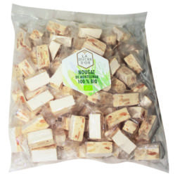 Nougat de Montélimar tendre Bio – Poche 1kg - Nougat Chabert & Guillot