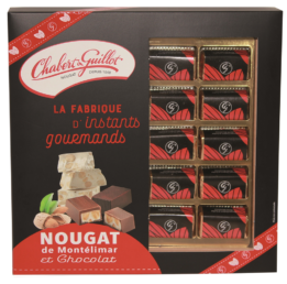 Nougat tendre enrobé de Chocolat Noir – Ecrin 500g - Nougat Chabert & Guillot