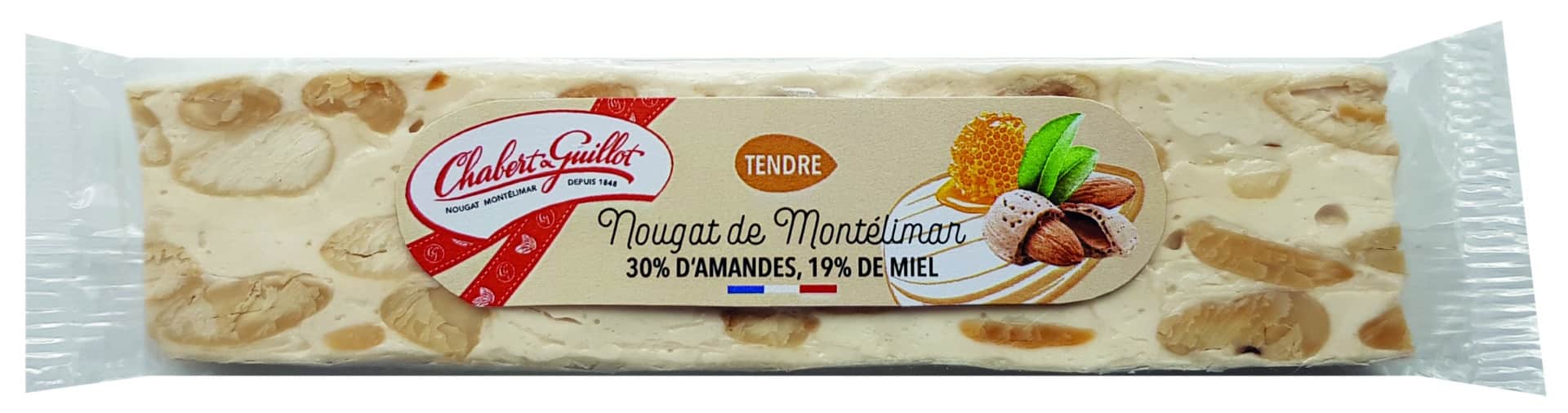 Nougats tendres de Montélimar aux amandes 30 g Chabert et Guillot