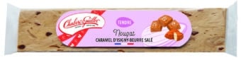 Nougat tendre aux Amandes et Eclats de caramel beurre salé – Barre 100g - Nougat Chabert & Guillot