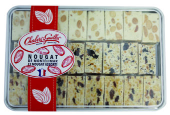 Assortiment Nougats tendres, Montélimar IGP, Rhum-Raisin et Pruneaux-Armagnac – Boîte 250g - Nougat Chabert & Guillot