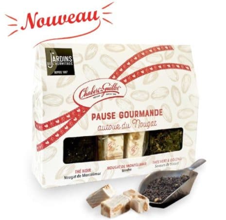 Assortiment Thés et Nougat de Montélimar – Boîte 180g