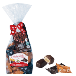 Duo Nougat de Montélimar enrobé chocolat noir et lait orange – Sachet 400g - Nougat Chabert & Guillot