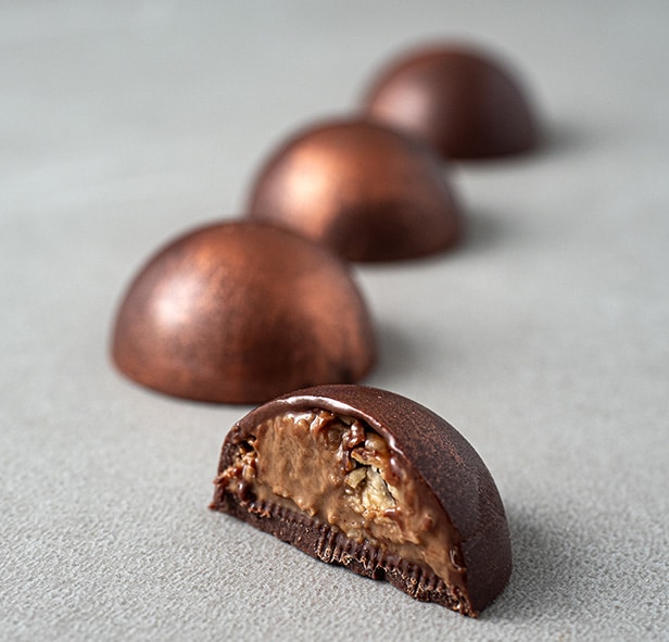 Recette - Recette dôme chocolat praliné et noix de pécan