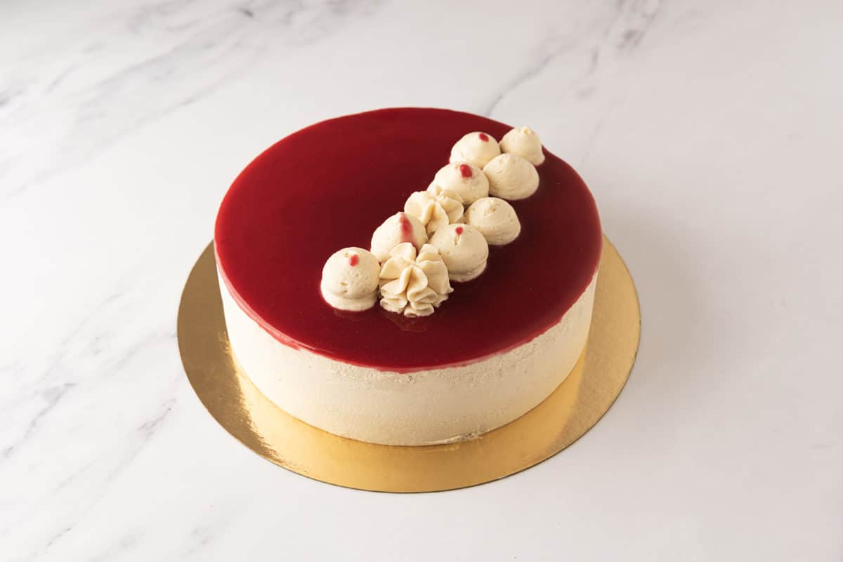 Recette - Recette Entremets nougat et framboise