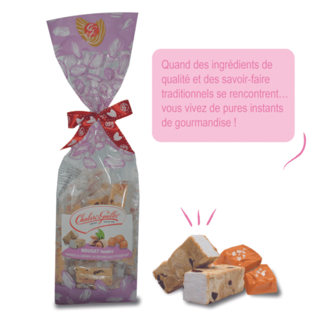 Nougat au caramel beurre salé – Sachet 250g