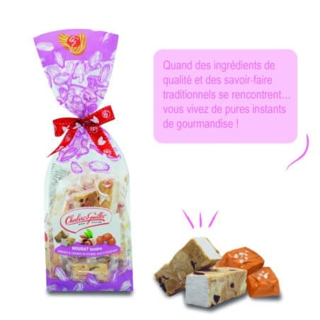 Nougat au caramel beurre salé – Sachet 250g