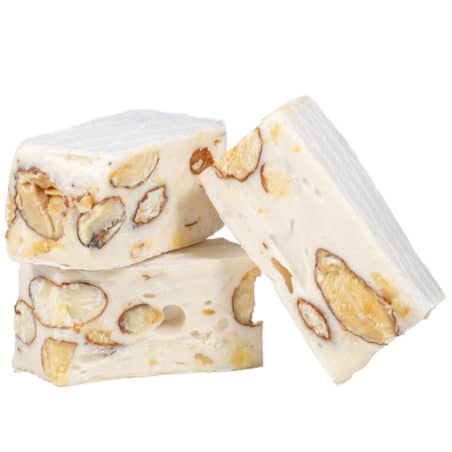 Nougat tendre moins sucré* au miel de châtaigner – au détail – poche 500g