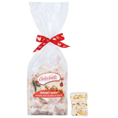 Nougat tendre aux amandes, noix de pécan et 4 épices – sachet 190g