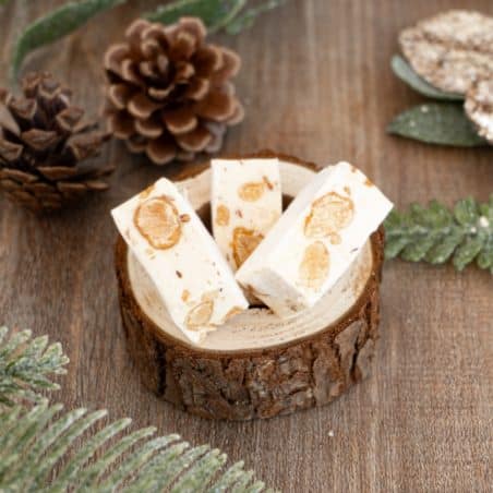 Nougat tendre aux amandes caramélisées et noisettes – Sachet Noël 190 g