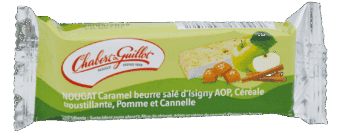 Nougat Pomme Caramel Cannelle moins sucré – Barre 30g - Nougat Chabert & Guillot