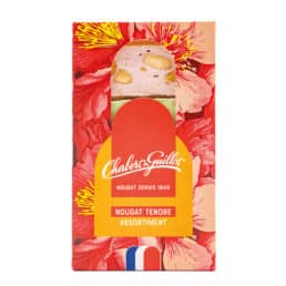 Nougat tendre abricot, figue, framboise, pistache – Barquette 90g - Nougat Chabert & Guillot