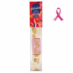 Réglette nougat tendre framboise – 80g - Nougat Chabert & Guillot