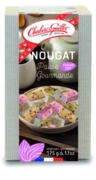 Etui nougat de Montélimar IGP framboise, caramel beurre salé – 175g - Nougat Chabert & Guillot