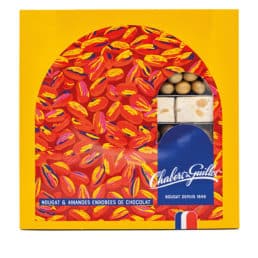 Nougat tendre, amandes enrobées chocolat noir/lait-crème de nougat-Écrin 240g - Nougat Chabert & Guillot