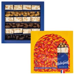 Nougat tendre, amandes enrobées chocolat noir/lait-crème de nougat-Écrin 240g - Nougat Chabert & Guillot